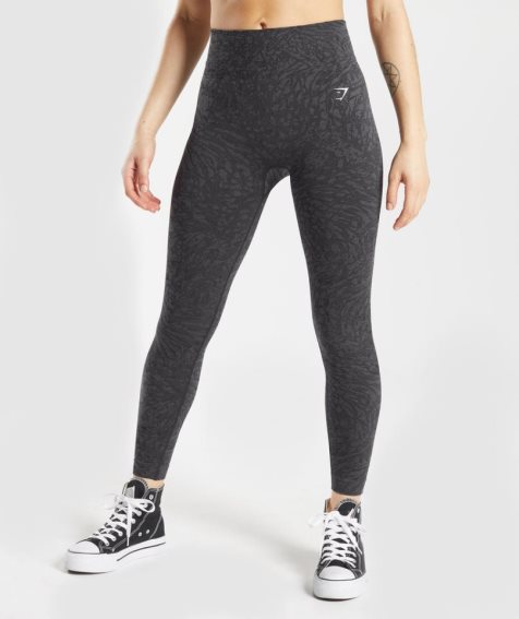 Women's Gymshark Adapt Animal Seamless Leggings Black | CA 15N68D